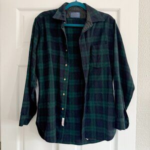 Vintage Pendleton Long Sleeve Flannel Shirt – Navy Blue & Dark Green